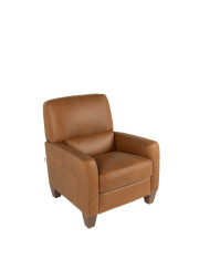 Bocelli Leather Armchair Tan Italian side