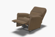 Anne Power Lift Chair Tanner Toffee leather alternative custom reclined
