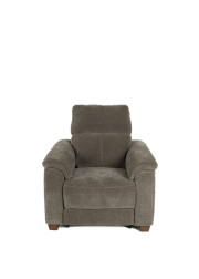 Santana Fabric Power Recliner Edmonton stock Selene Stone front