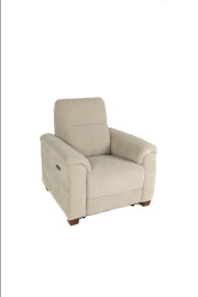 Santana Fabric Power Recliner Edmonton stock Selene Grey side
