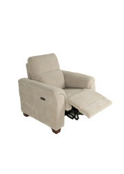 Santana Fabric Power Recliner Edmonton stock Selene Grey reclined