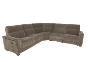 Santana Fabric Power Sectional Edmonton recliner stock Selene Stone