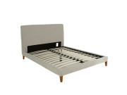 Blondie Platform Bed Edmonton Elite Dove slats side