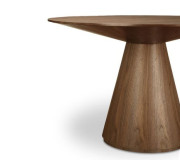 Otago Round Dining Table Edmonton Walnut close
