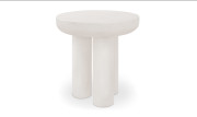 Rocca Side Table Cream Edmonton concrete angle