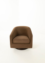 Marg Fabric Swivel Chair Edmonton Vesper Tobacco accent