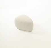 Den Small Fabric Ottoman Edmonton Merino Pearl