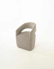 Lille Fabric Dining Chair Merino Porcelain Edmonton castors