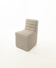 Rouen Fabric Dining Chair Edmonton Merino Porcelain casters