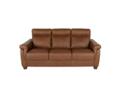 Rossi Leather Sofa Brown Italian front