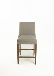 Topaz Counter Stool Edmonton leather light grey