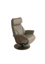 Adam Zero Gravity Recliner Edmonton Stressless leather Paloma Dark Mushroom