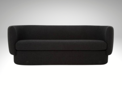 Koba Black Fabric Sofa